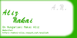 aliz makai business card